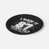 87歳皮肉ミームおもしろい87誕生日 ペーパープレート (アングル)