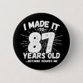 87歳皮肉ミームおもしろい87誕生日 缶バッジ (正面)