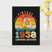 87歳1938年ヴィンテージ87誕生日女性 カード (黄色い花)