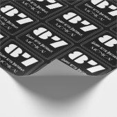 87番目の誕生日:インスパイアアールデコの外観"87" & Name ラッピングペーパー (角)