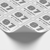 87番目の誕生日:インスパイアアールデコスタイル「87」 +名前 ラッピングペーパー (角)