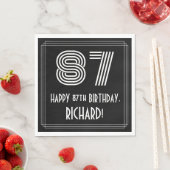 87番目の誕生日:インスパイアアールデコ検索"87" +名前 スタンダードランチョンナプキン (インサイチュ)