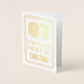 87番目の誕生日-インスパイアアールデコ検索"87" & Name 箔カード (正面)