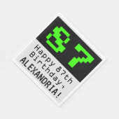 87番目の誕生日- Nerdy / オタク系のスタイル"87" & Name スタンダードランチョンナプキン (角)