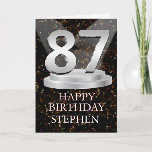 87誕生日スポットライト名刺追加 カード (正面)