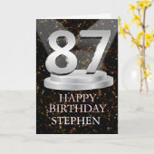 87誕生日スポットライト名刺追加 カード (黄色い花)