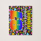 87誕生日—おもしろい、愛するハートシェイプ+「87」 ジグソーパズル (縦)