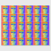 87誕生日: カラフル、おもしろいレインボーパターン# 87 ラッピングペーパー (フラット)