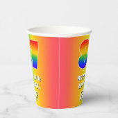 87誕生日: カラフル、おもしろいレインボーパターン# 87 紙コップ (右)