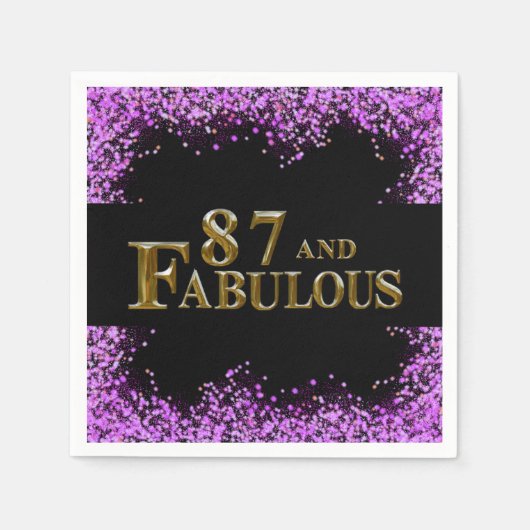 87誕生日 スタンダードカクテルナプキン (正面)