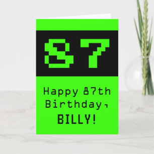 87誕生日:ネディ/オタク系のスタイル「87」と名前 カード