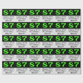 87誕生日 – ネディ/オタク系のスタイル「87」と名前 ラッピングペーパー