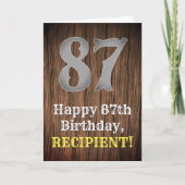 87誕生日: Country インスパイア Western Look, Name カード (正面)