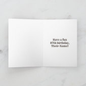 87誕生日: Country インスパイア Western Look, Name カード (内部)