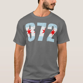 872シカゴ国旗のヴィンテージ動揺してフェード Tシャツ