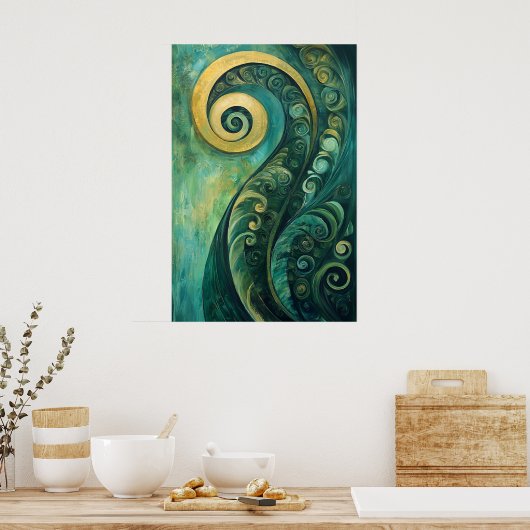 873抽象芸術 ポスター (キッチン)