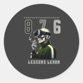 876 LESSONS LEARN Sticker ラウンドシール (正面)