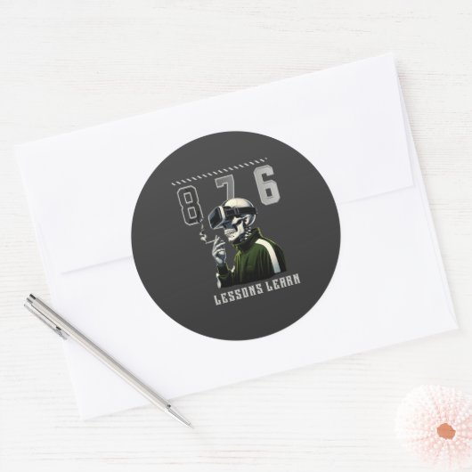 876 LESSONS LEARN Sticker ラウンドシール (封筒)
