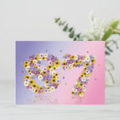 87thバースデーパーティー、花の文字 招待状 (スタンド正面)