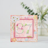 87th誕生日パーティースクラップブック作りスタイル 招待状 (スタンド正面)