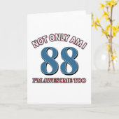 88の誕生日のデザインのおもしろいな素晴らしい カード (黄色い花)