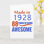 88の誕生日のデザイン カード (黄色い花)