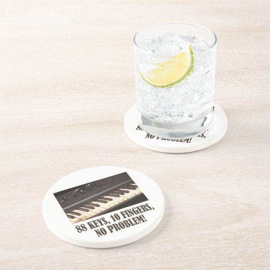 88の鍵、10本の指、問題無し! コースター (側面)