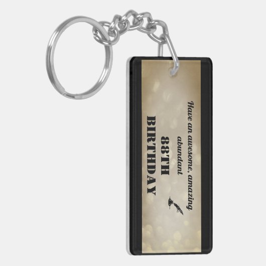 88パーソナライズされた誕生日アクリル酸キーチェーン キーホルダー (正面左)