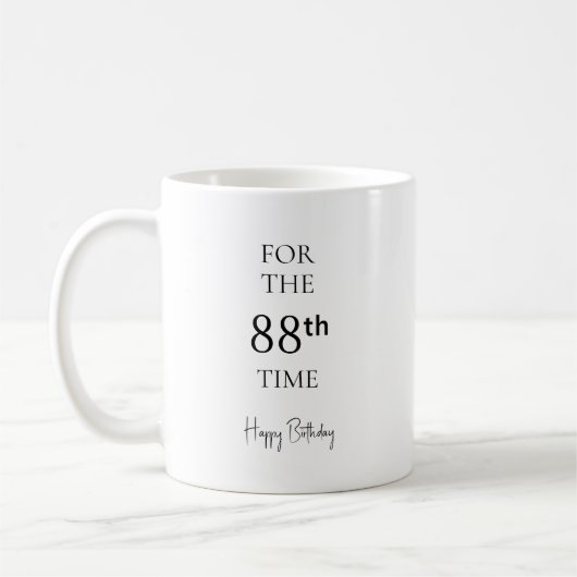 88回目のお誕生日おめでとう コーヒーマグカップ (左)