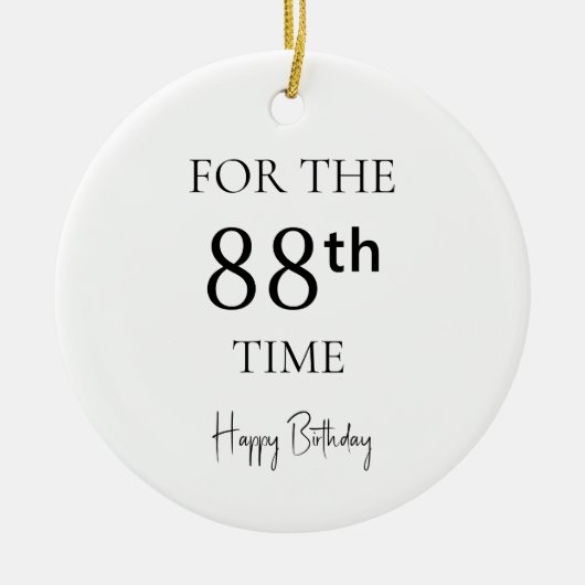88回目のお誕生日おめでとう セラミックオーナメント (正面)