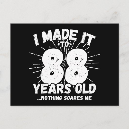 88歳の皮肉なミーム 面白い88歳の誕生日 ポストカード (正面)