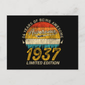 88歳の誕生日おめでとう 1937 素晴らしい88歳の誕生日プレゼント ポストカード (正面)