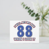 88歳の誕生日デザイン ポストカード (スタンド正面)