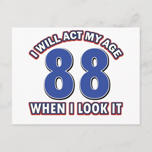 88歳の誕生日デザイン ポストカード (正面)