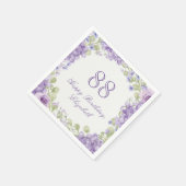 88歳の誕生日パーティー ナプキン 高級感のある紫の花 スタンダードカクテルナプキン (角)