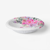 88歳の誕生日ピンクフローラ ペーパーボウル (傾斜あり)