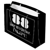 88歳の誕生日 ～アートデコ風デザイン「88」＋名前 ラージペーパーバッグ (裏面アングル)