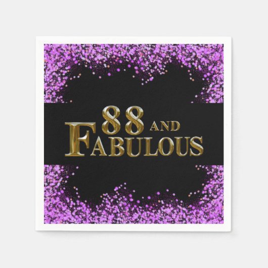 88歳の誕生日 スタンダードカクテルナプキン (正面)