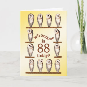 88歳の誕生日、奇妙なフクロカード。 カード