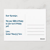 88歳の誕生日 – 楽しい花火模様 + 虹 88 ポストカード (裏面)