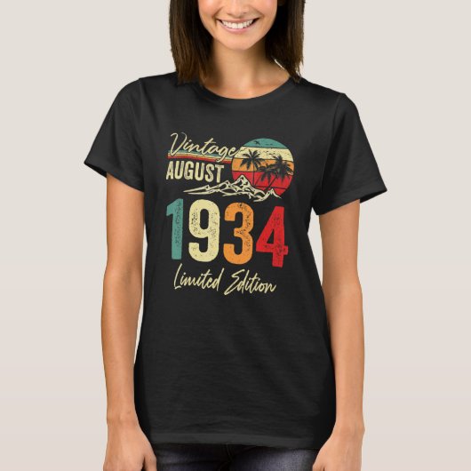 88歳ヴィンテージ威厳がある1934 88誕生日 Tシャツ (正面)