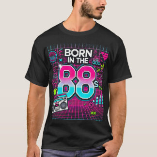 88生まれsレトログラフィックTシャツ – Neon 80s Tシャツ