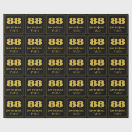 88番目の誕生日-インスパイアアールデコルック"88" & Name ラッピングペーパー