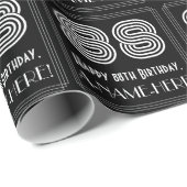 88番目の誕生日:インスパイアアールデコ「88」を見る/名前 ラッピングペーパー (ロールコーナー)