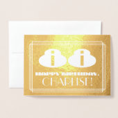 88番目の誕生日:名前+アールデコインスパイア「88」を見る 箔カード (封筒付き正面)