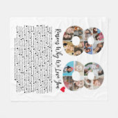 88私たちがあなたを愛する理由88誕生日コラージュ フリースブランケット (正面(横))