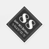 88誕生日インスパイア~アールデコルック"88",名前 スタンダードランチョンナプキン (角)