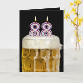 88誕生日ビアオンブラック カード (黄色い花)