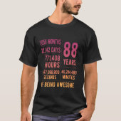 88誕生日女子おもしろい88歳 Tシャツ (正面)