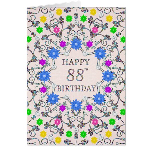 88誕生日抽象芸術花 (正面)